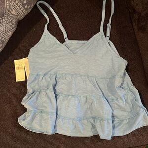 american Eagle blue babydoll tank